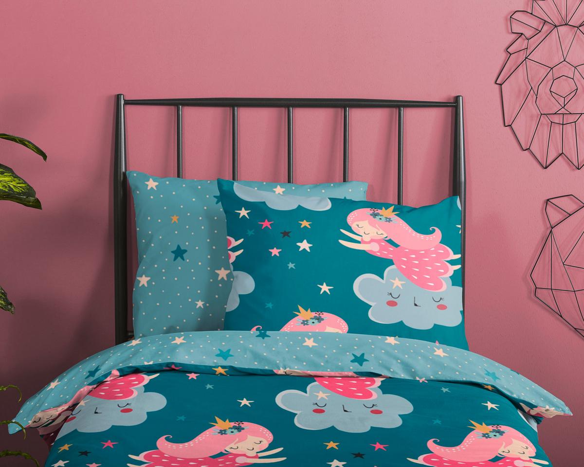Kinderbettwäsche Princesse Multicolor 120x150 Cm - Multicolor, Trend, Textil (120/150cm)