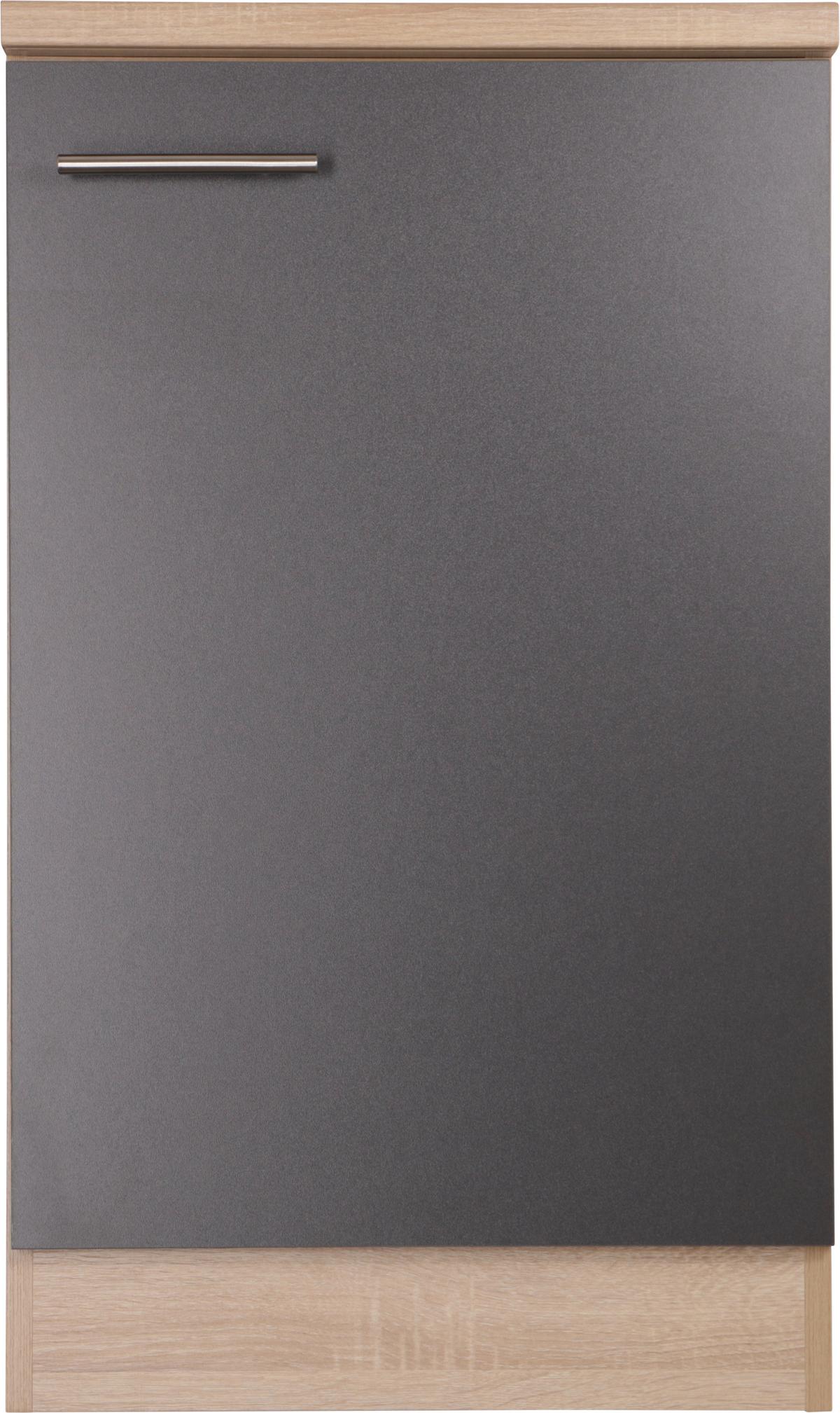 Spülenunterschrank Merle Grau, Eiche Dekor B:50cm - Eichefarben/Grau, Basics, Holzwerkstoff (50/84,8/60cm) - Respekta