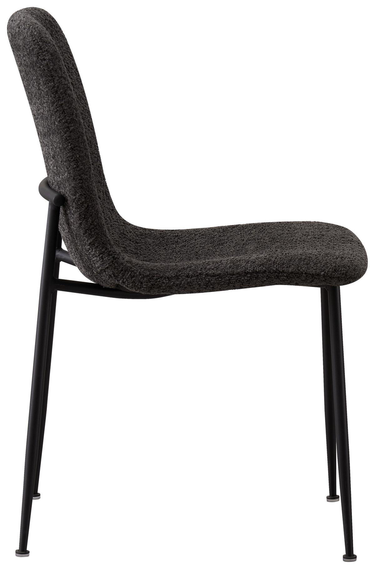 Židle Mila, šedá - šedá/černá, Moderní, kov/dřevo (43/82/57cm) - Mömax