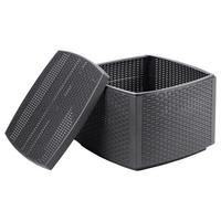 Párnatartó Láda Naxos - antracit, Konventionell, műanyag (53/53/40cm) - Mömax