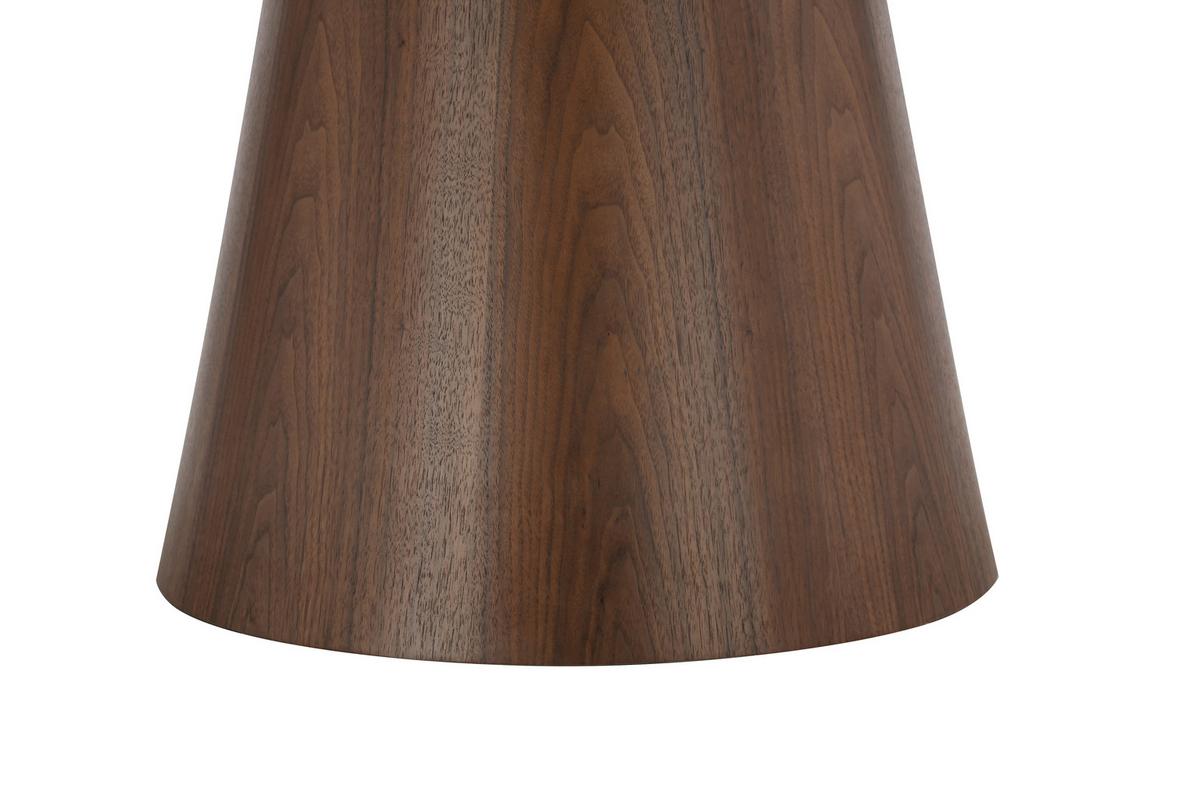 Esstisch Aiden Keramikplatte Weiß, B: 120 - Walnussfarben/Weiß, MODERN, Holz/Keramik (120/120/75cm) - MID.YOU