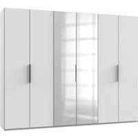 Drehtürenschrank Mit Spiegel 300 cm Level Weiß - Weiß, MODERN, Holzwerkstoff (300/236/58cm) - MID.YOU