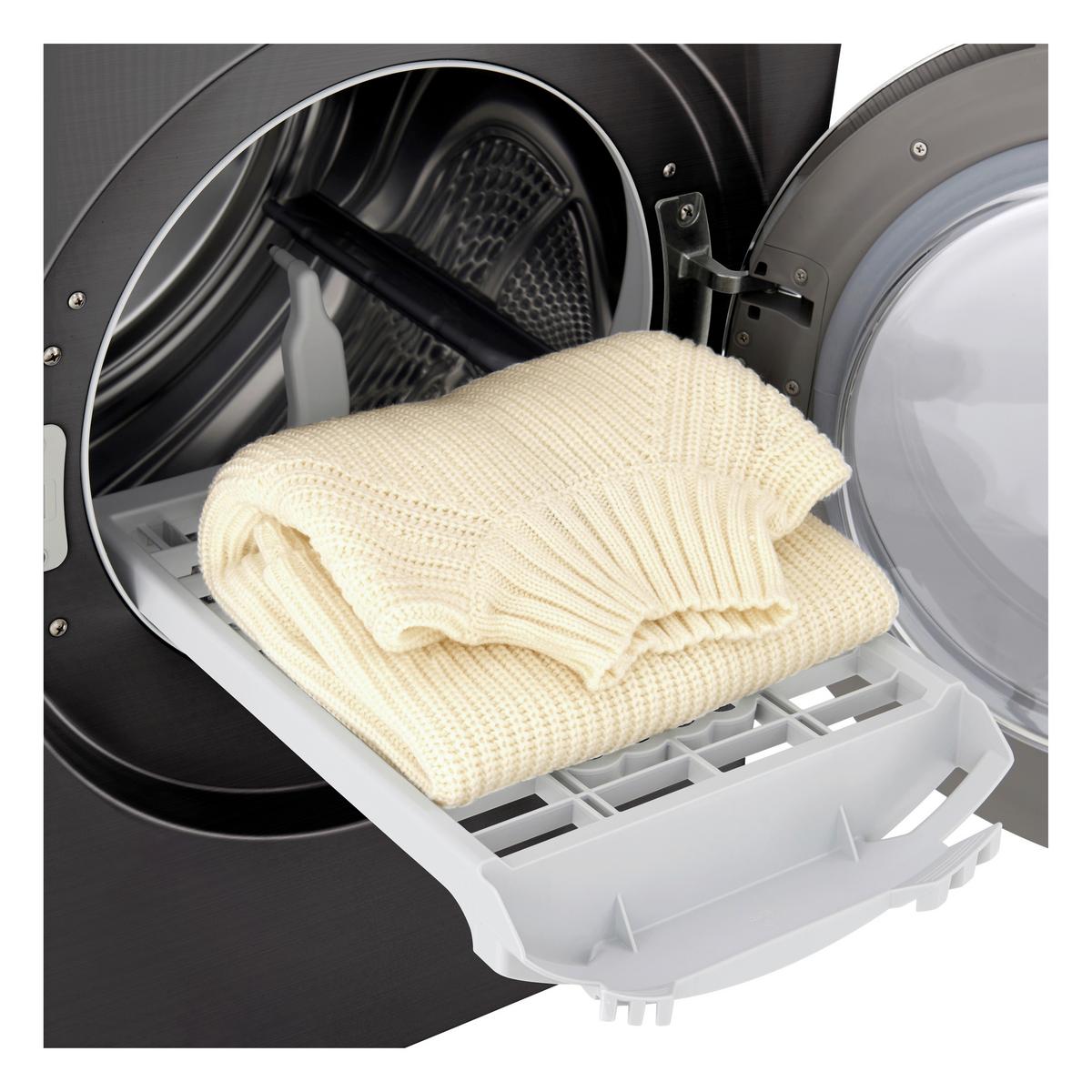 Wärmepumpentrockner Lg Rt80v9b - Chromfarben/Schwarz, Basics, Glas/Kunststoff (60/85/66cm) - LG