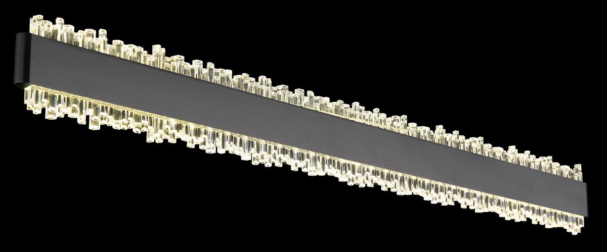 LED-Wandleuchte 4000k, 18w - Klar/Schwarz, Design, Kunststoff/Metall (70,5/8/4cm) - Globo