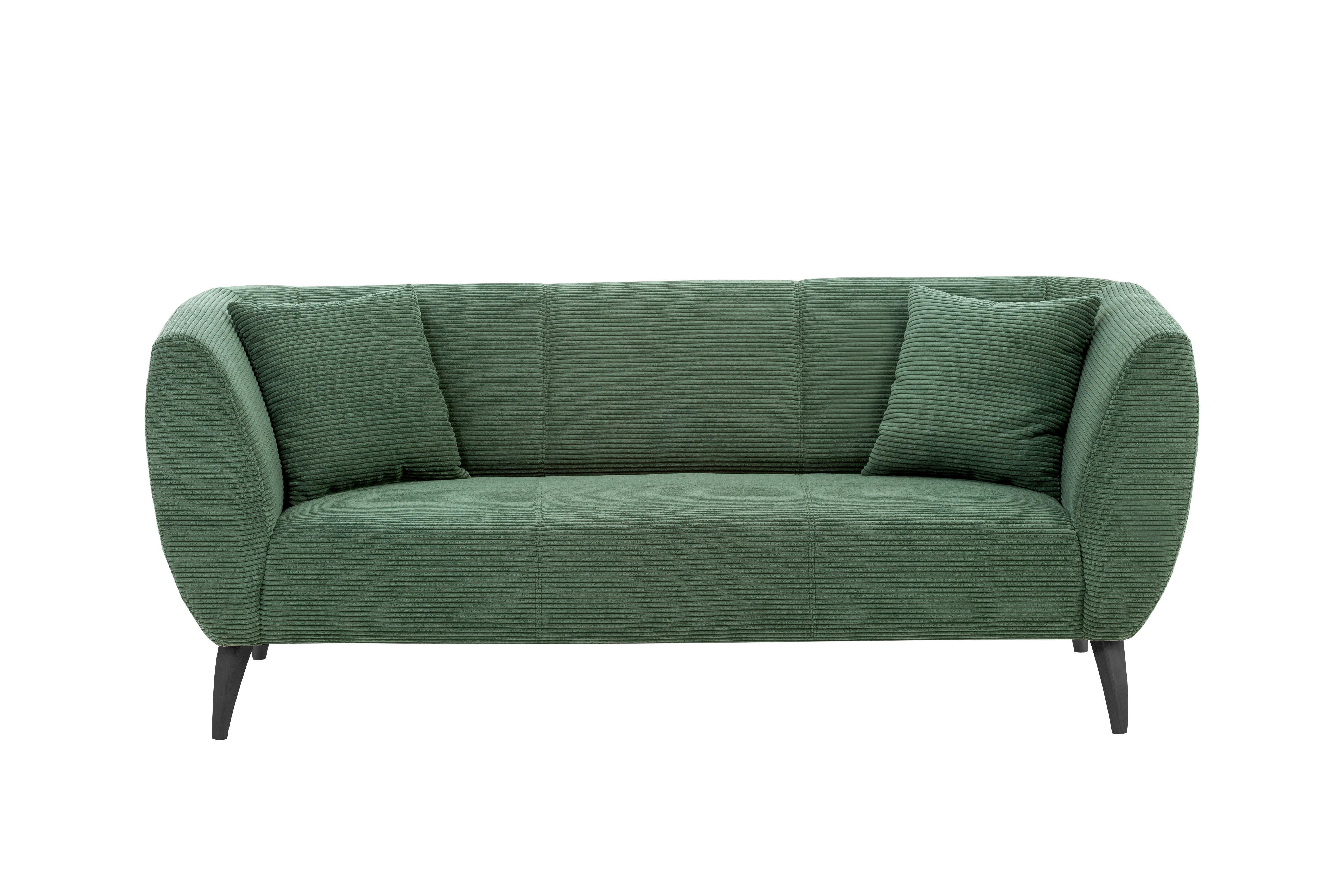 3-Sitzer-Sofa Colori Grün Rücken echt