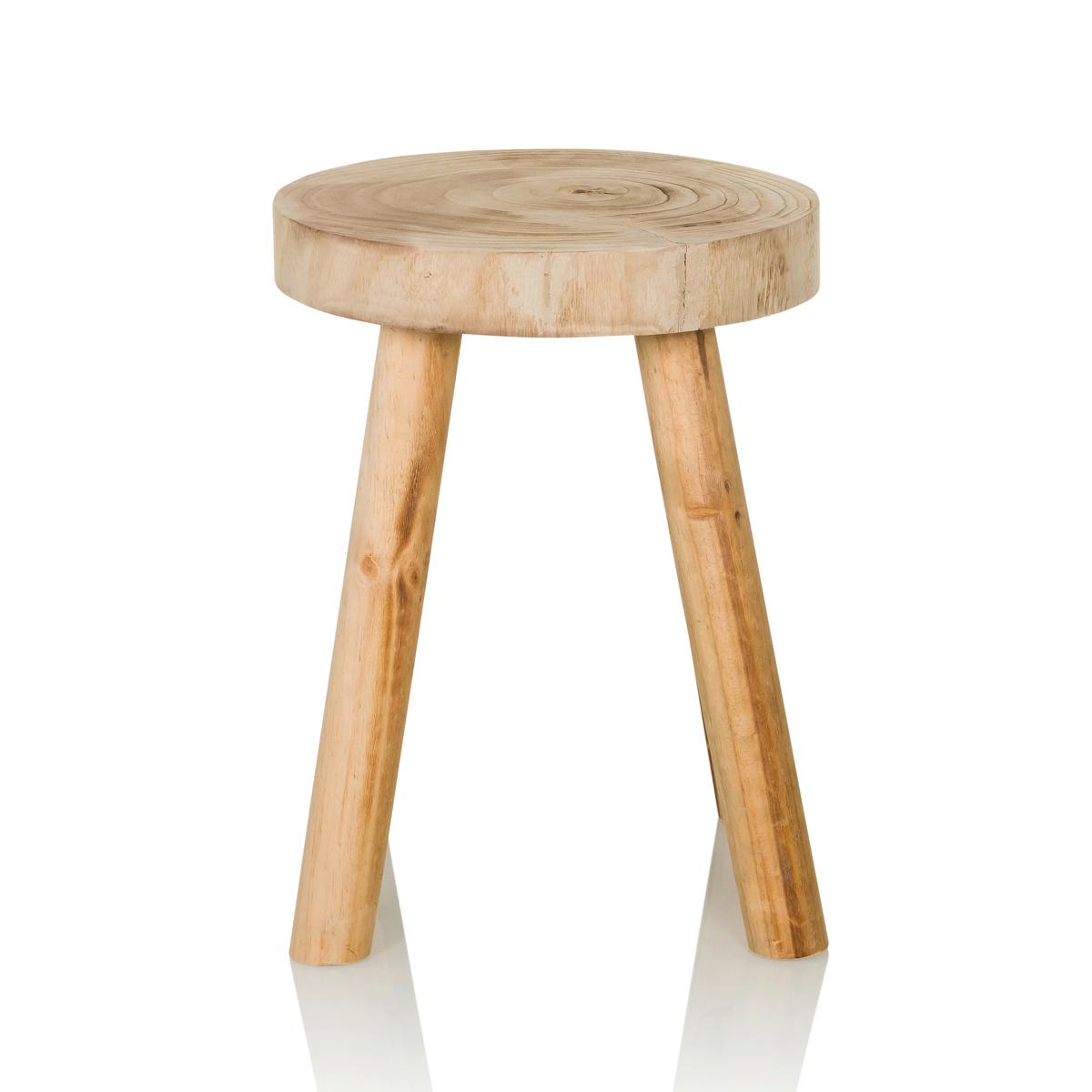 Hocker Rustiko W Braun B: 33 Cm - Braun, MODERN, Holz (33/44/33cm) - MID.YOU