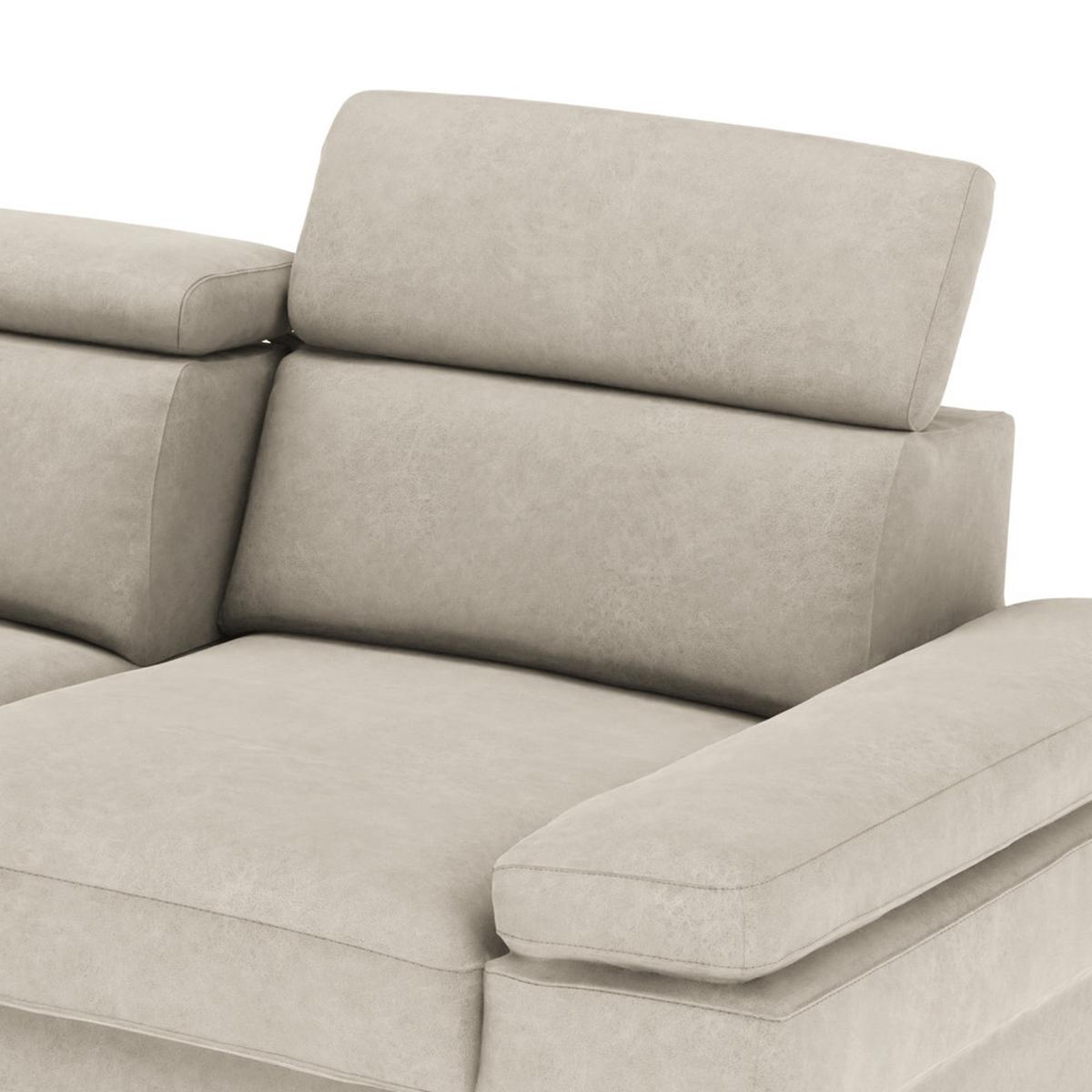 Ecksofa Elvis Silberfarben S: 182x259 Cm - Silberfarben, KONVENTIONELL, Textil (182/259cm) - Trendmanufaktur