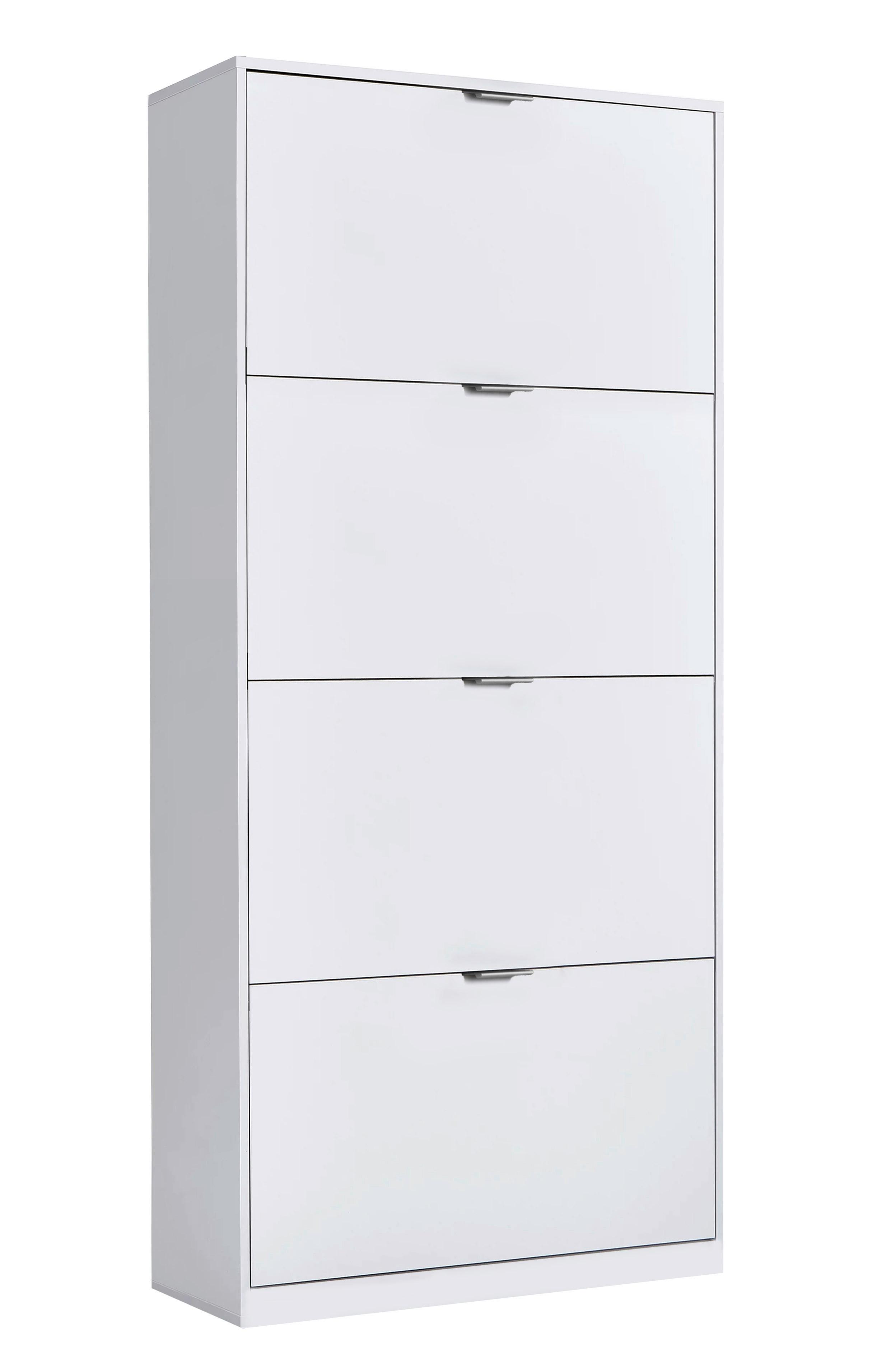 Cipősszekrény Yoro 4 64/157,4cm - fehér, Konventionell, faalapú anyag (64/157,4/19cm)