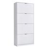 Cipősszekrény Yoro 4 64/157,4cm - fehér, Konventionell, faalapú anyag (64/157,4/19cm)