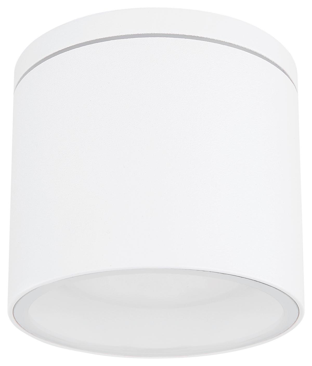 Led Außenleuchte Alcala 11 Watt Aluminium, Deckenmontage - Klar/Weiß, Basics, Glas/Metall (10,8/9,6cm) - Globo