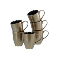 Kaffeebecher Golden Days Schwarz/Goldfarben - Goldfarben/Schwarz, Basics, Keramik - Creatable