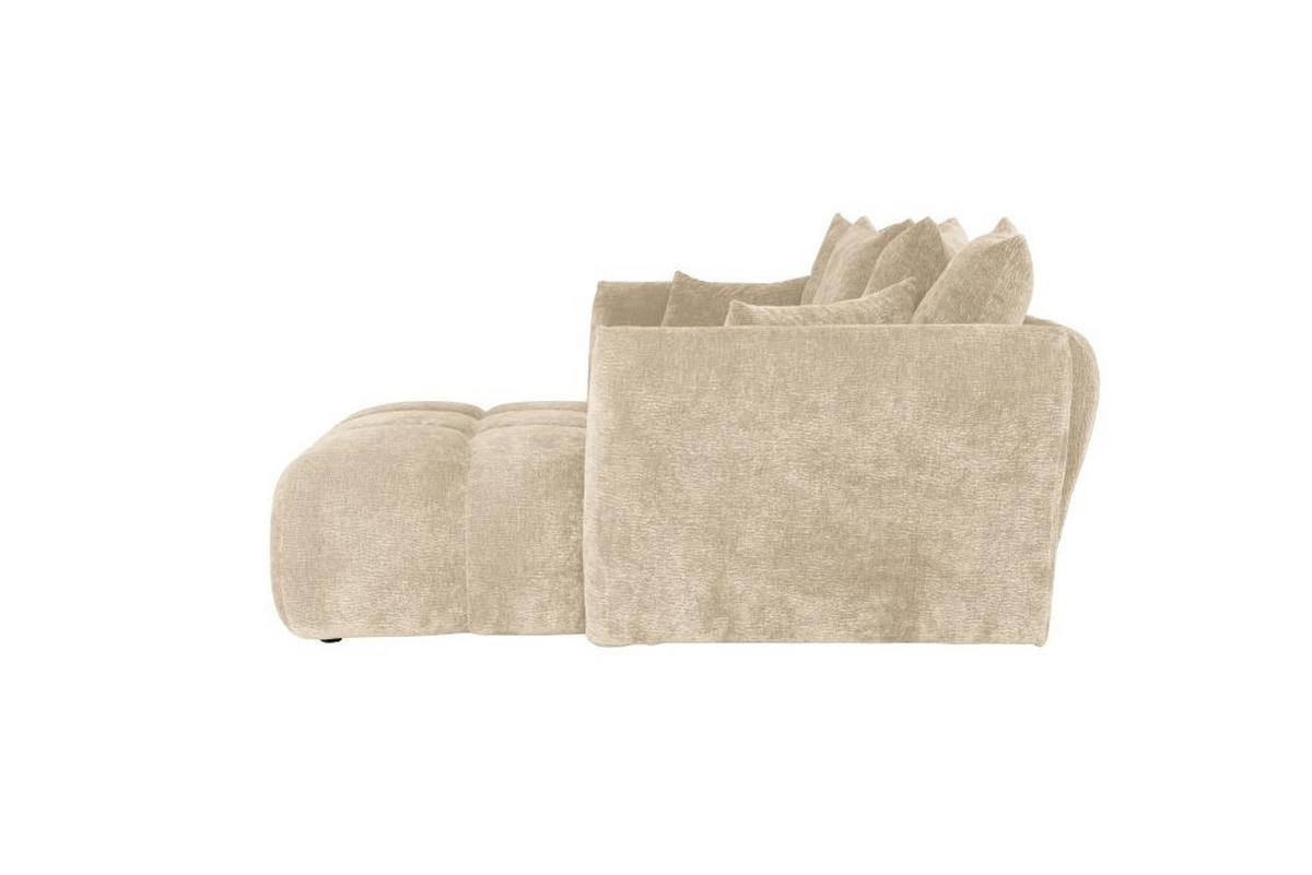 Univerzálna sedačka CAMMELLIO, krémová ženilka, 7 vankúšov - čierna/krémová, Modern, textil (296/189cm) - Mömax