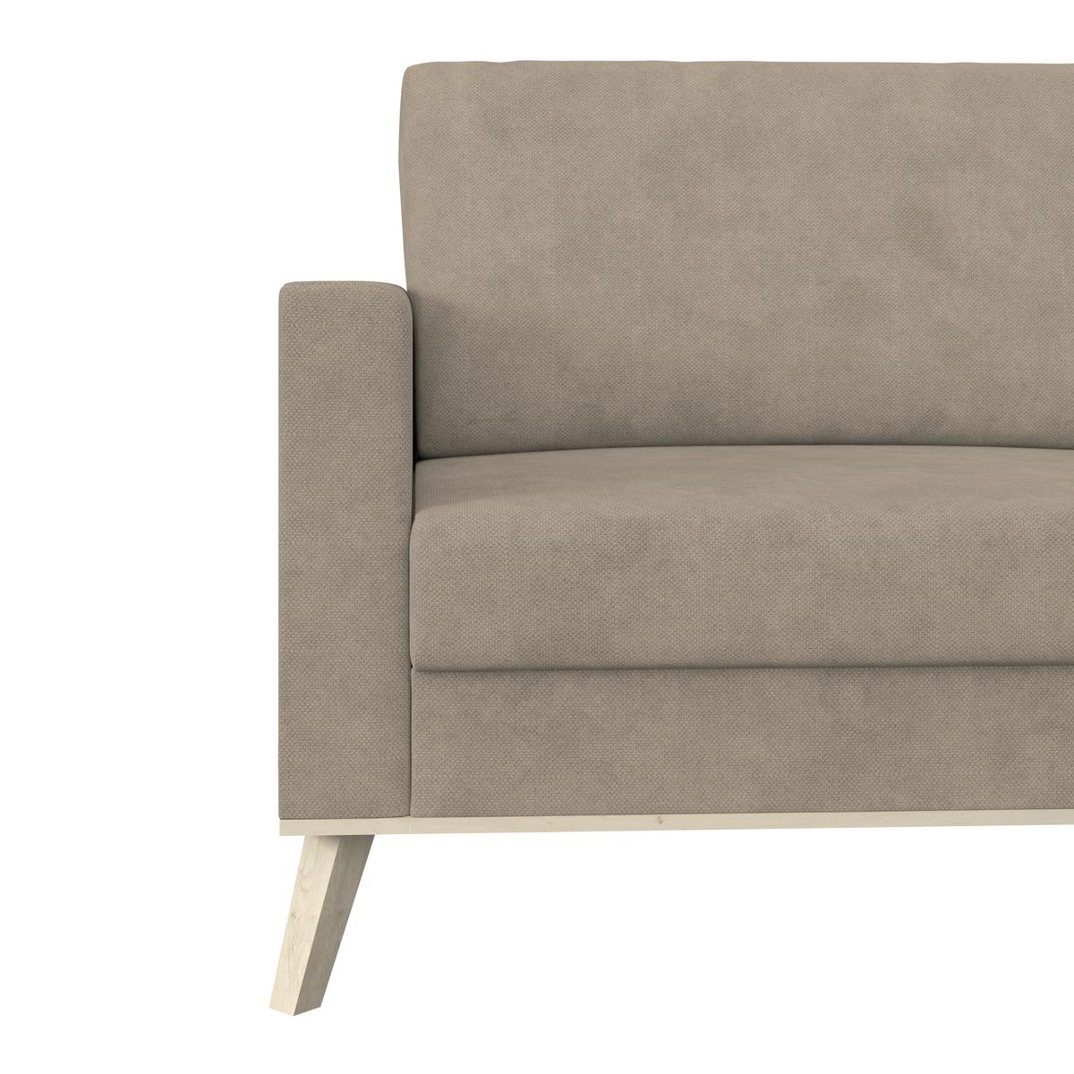 Ecksofa Carini - Eichefarben/Creme, Basics, Textil (222/152cm)
