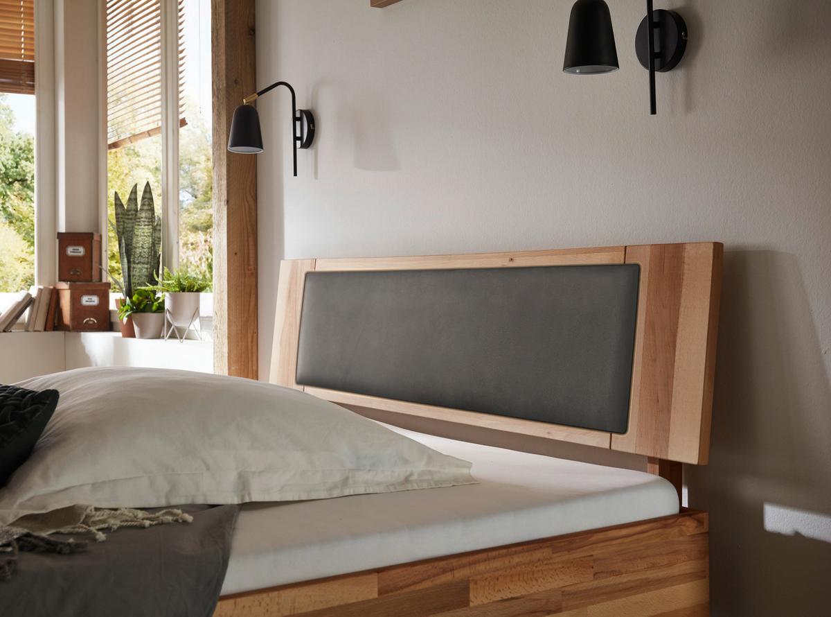 Bett Como Naturfarben /Kernbuche 160x200cm - Naturfarben/Kernbuche, MODERN, Holz (160/200cm) - MID.YOU