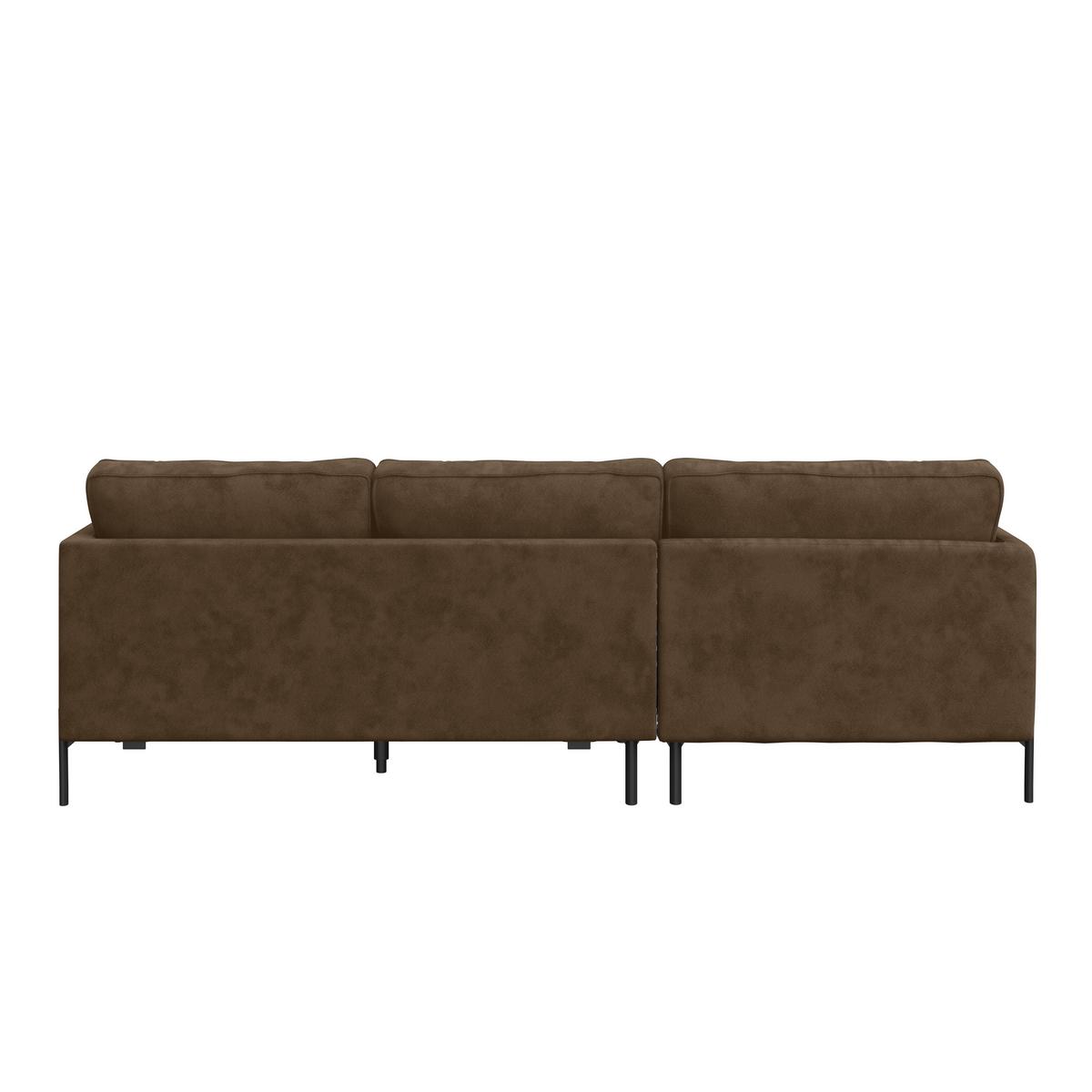 Ecksofa Yukon Braun S: 154x232 Cm - Schwarz/Braun, Trend, Textil (154/232cm) - Livetastic