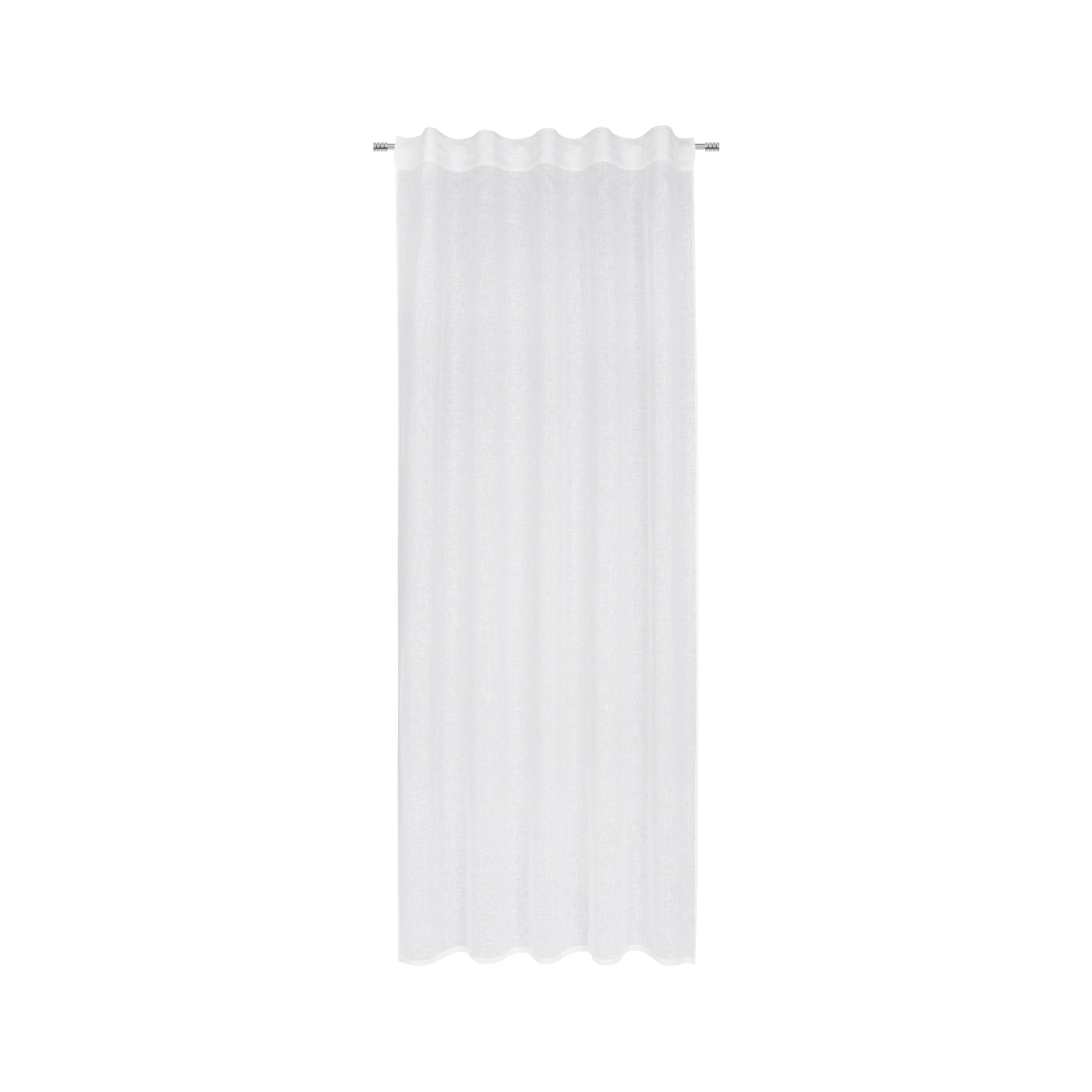 HOTOVÝ ZÁVES Elena, 140/255cm, biela - biela, Konventionell, textil (140/255cm) - Premium Living