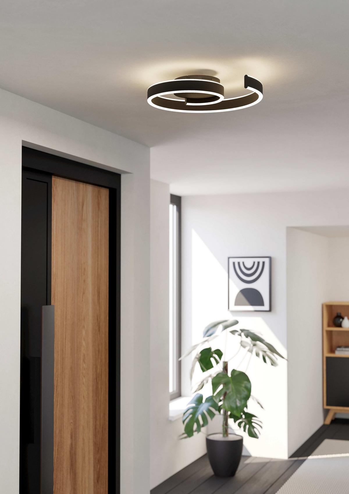 STROPNÉ LED SVIETIDLO ANDABAIA-Z - čierna/biela, Design, kov/plast (46,5/39/7,5cm)