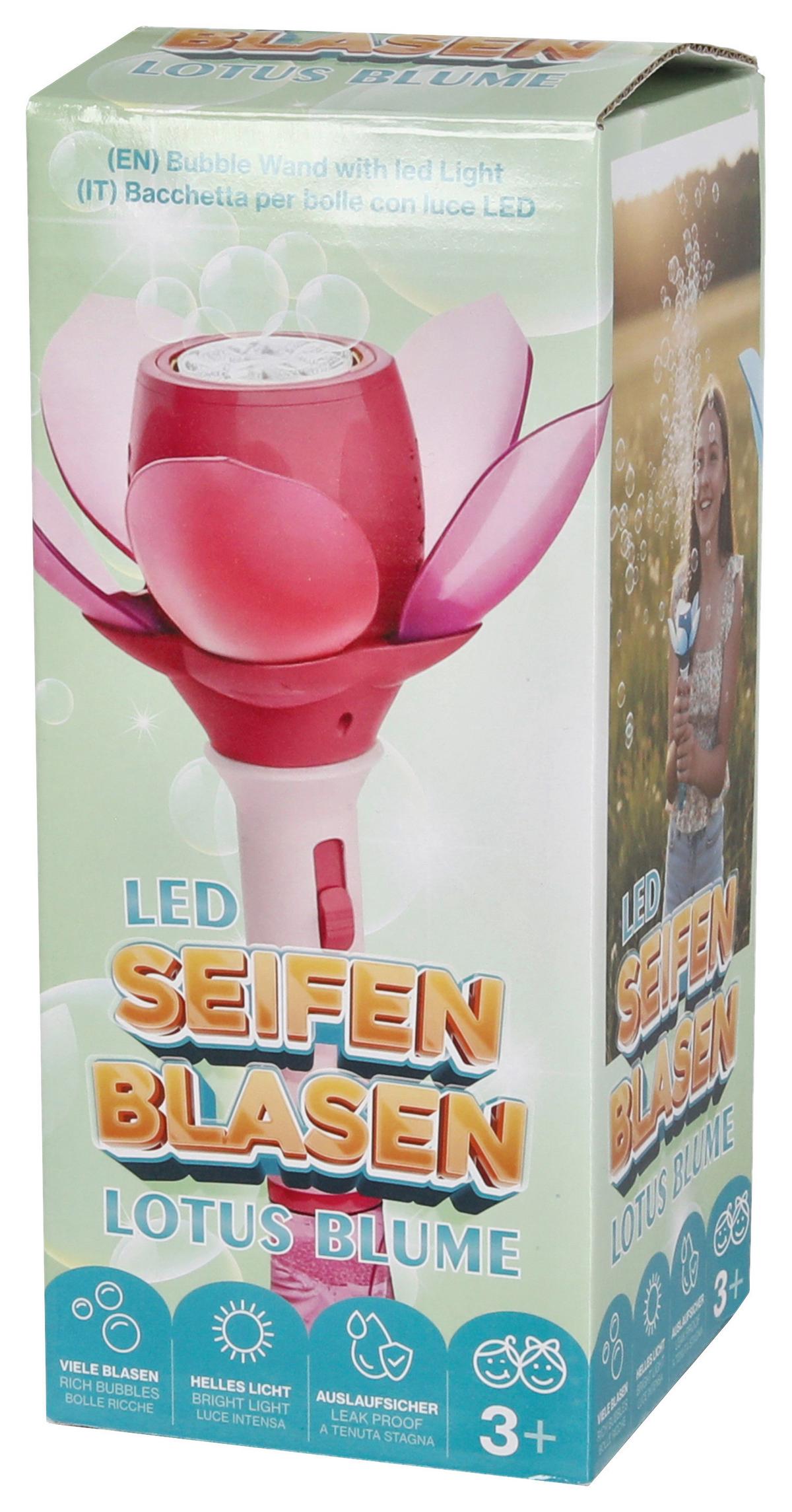 SEIFENBLASENMASCHINE LOTUS BLUME - Blau/Pink, Basics, Kunststoff (10/33/10cm)