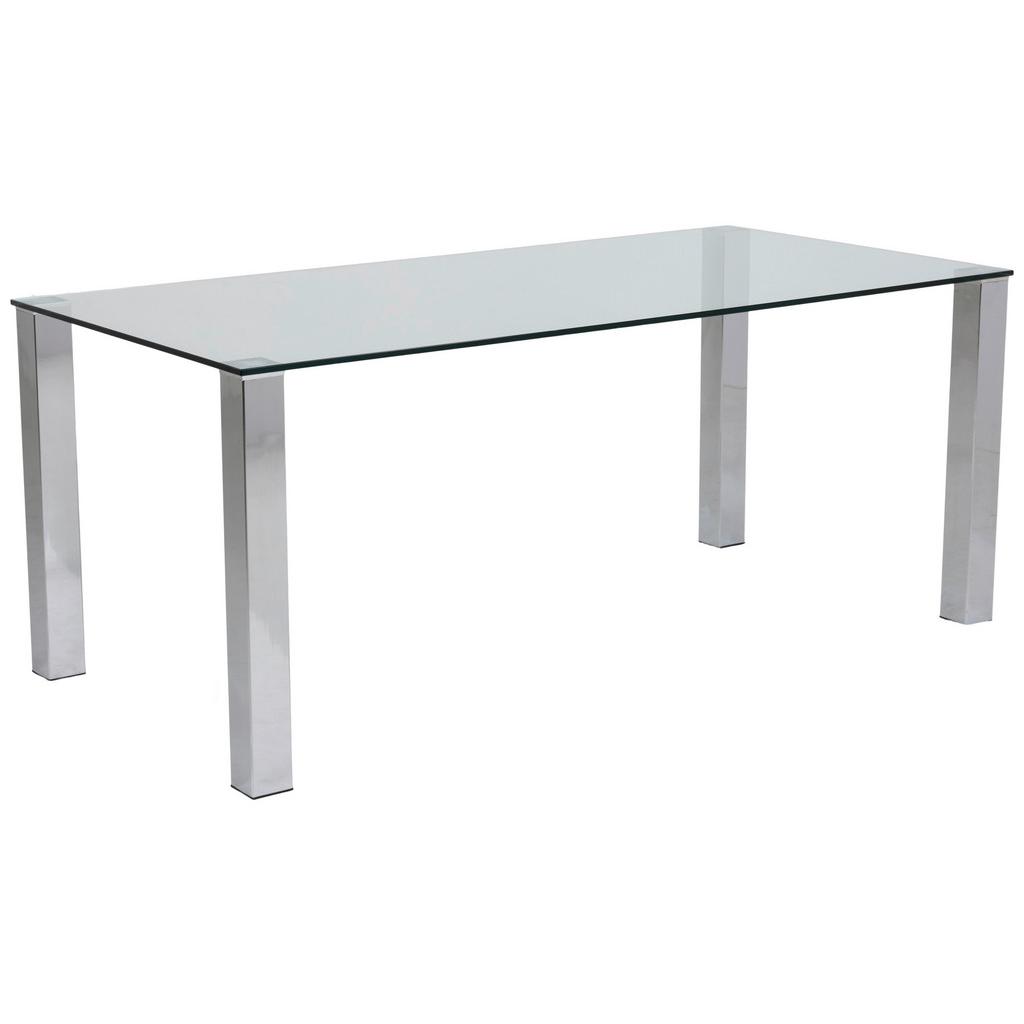 Esstisch Kante 180x90x75 cm Chromfarben