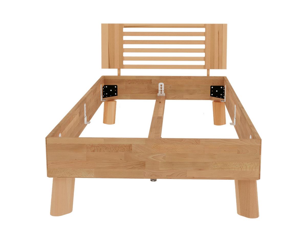 Bett Como Naturfarben /Kernbuche 100x200cm - Naturfarben/Kernbuche, MODERN, Holz (100/200cm) - MID.YOU