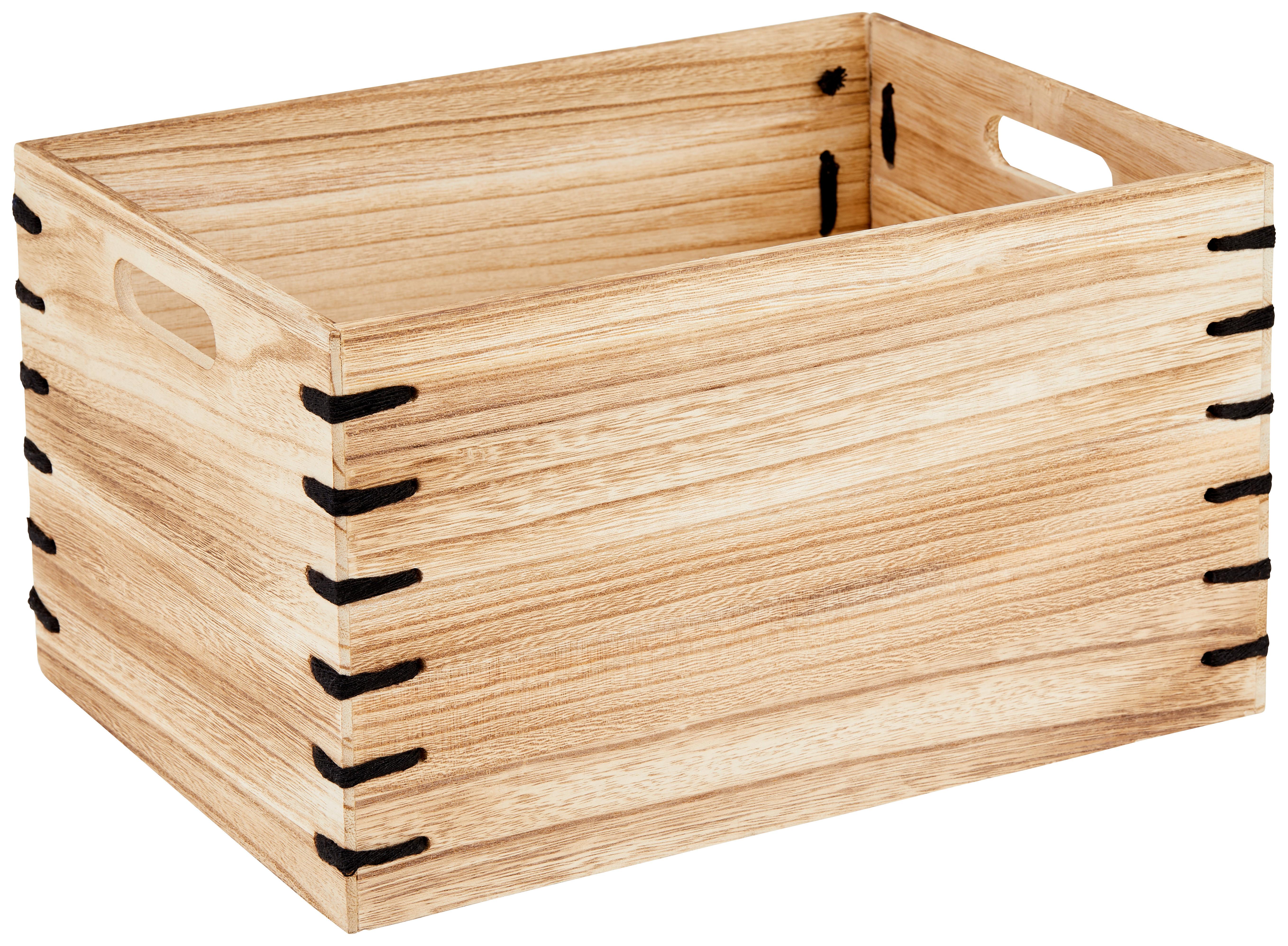 Truhe Holz BEACH Box 17,5 cm weiss-hellblau Kiste