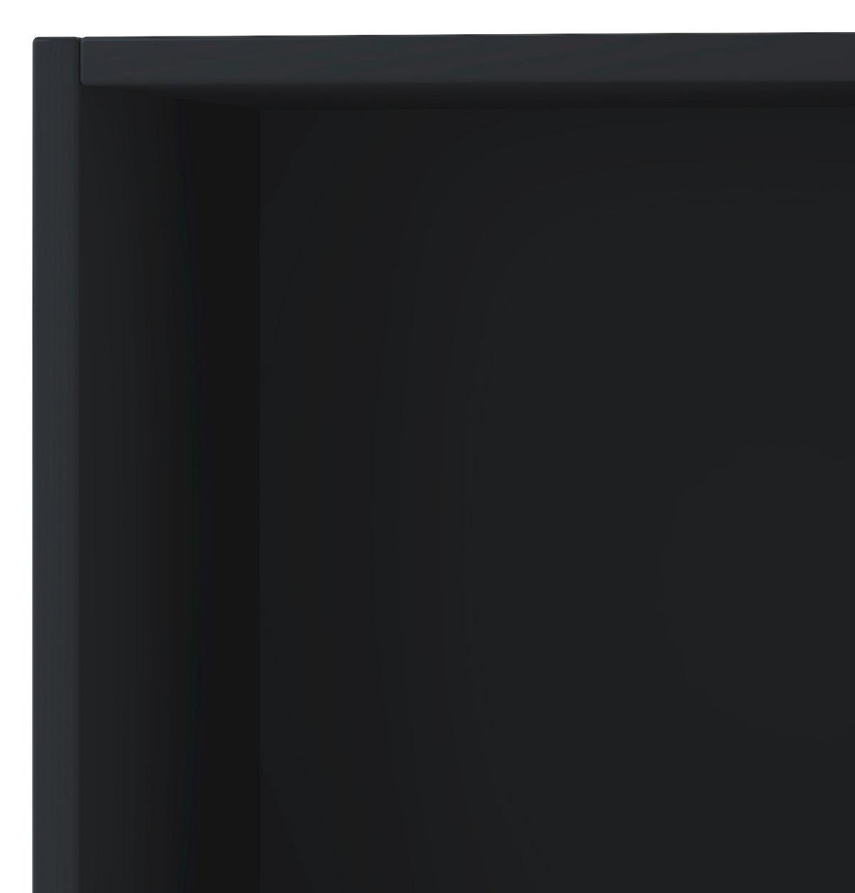 Regál na gramofónové platne Platto čierny - čierna, Konventionell, kompozitné drevo (34/107/29cm) - MID.YOU