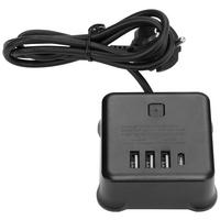 USB NABÍJECÍ ADAPTÉR ÄPU - černá, Konvenční, plast (8/8/3cm) - Mömax