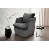Sessel Harmony Dunkelgrau B: 72 cm - Dunkelgrau, Basics, Textil (72/78/77cm) - MID.YOU