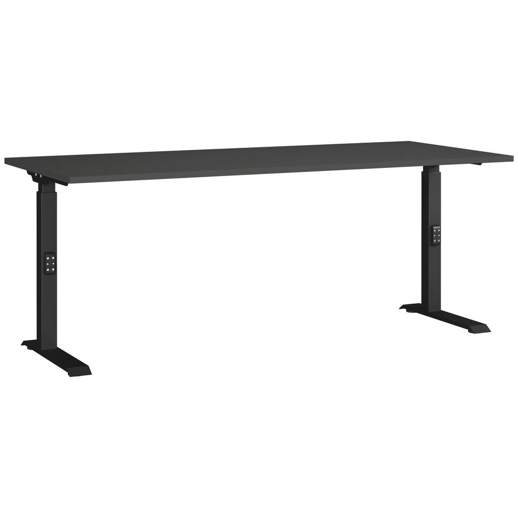 SCHREIBTISCH Schwarz/Graphitfarben L: 180cm