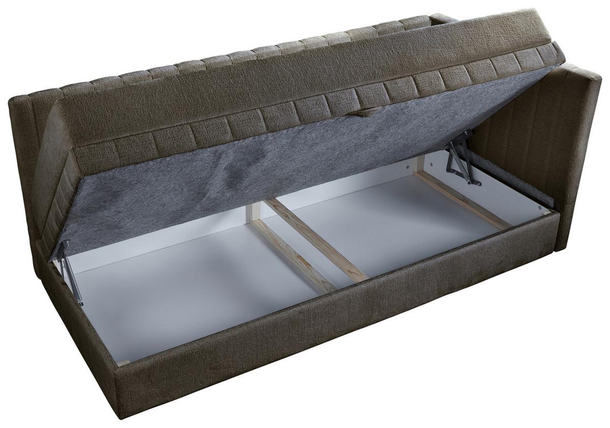 Schlafsofa Roma - Schwarz/Grau, Design, Textil (212/83/99cm) - MID.YOU