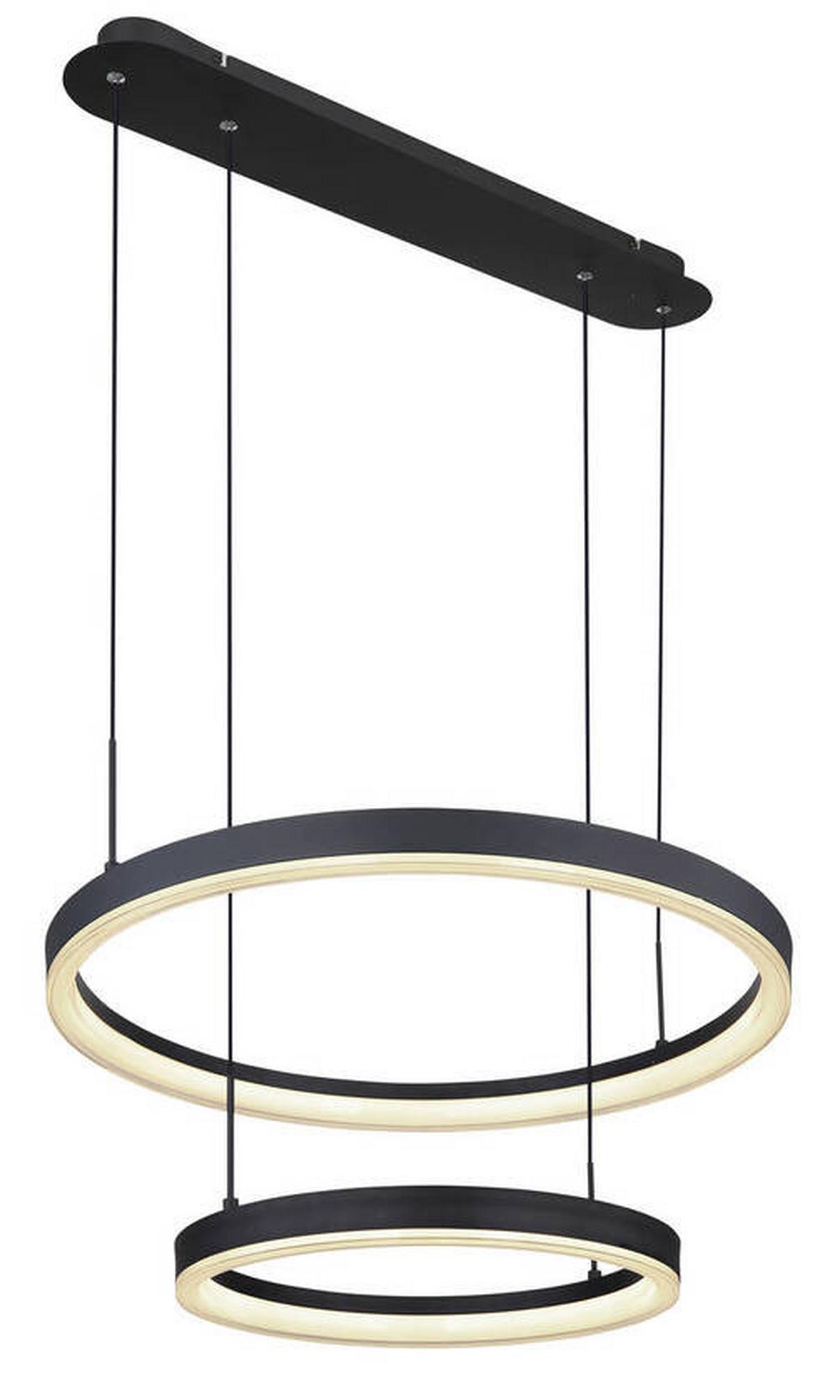 LED-Hängeleuchte 67189h - Goldfarben/Opal, Design, Kunststoff/Metall (66,5/60/150cm) - Globo