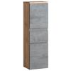 Midischrank Varese B: 40 Cm Hellgrau/eiche Wotan - Eiche Wotan/Hellgrau, MODERN, Holzwerkstoff (40/130/35cm) - Held