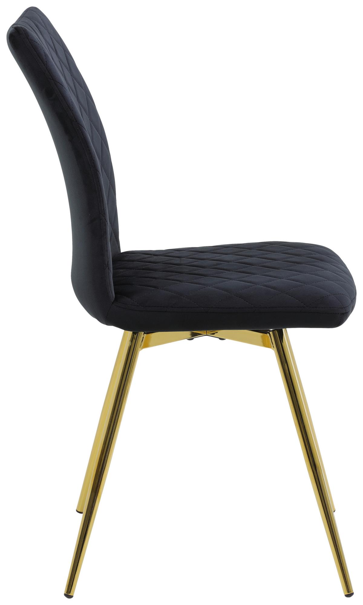 Židle Selena S - černá/barvy zlata, Konvenční, kov/textil (45/90/57cm) - Mömax