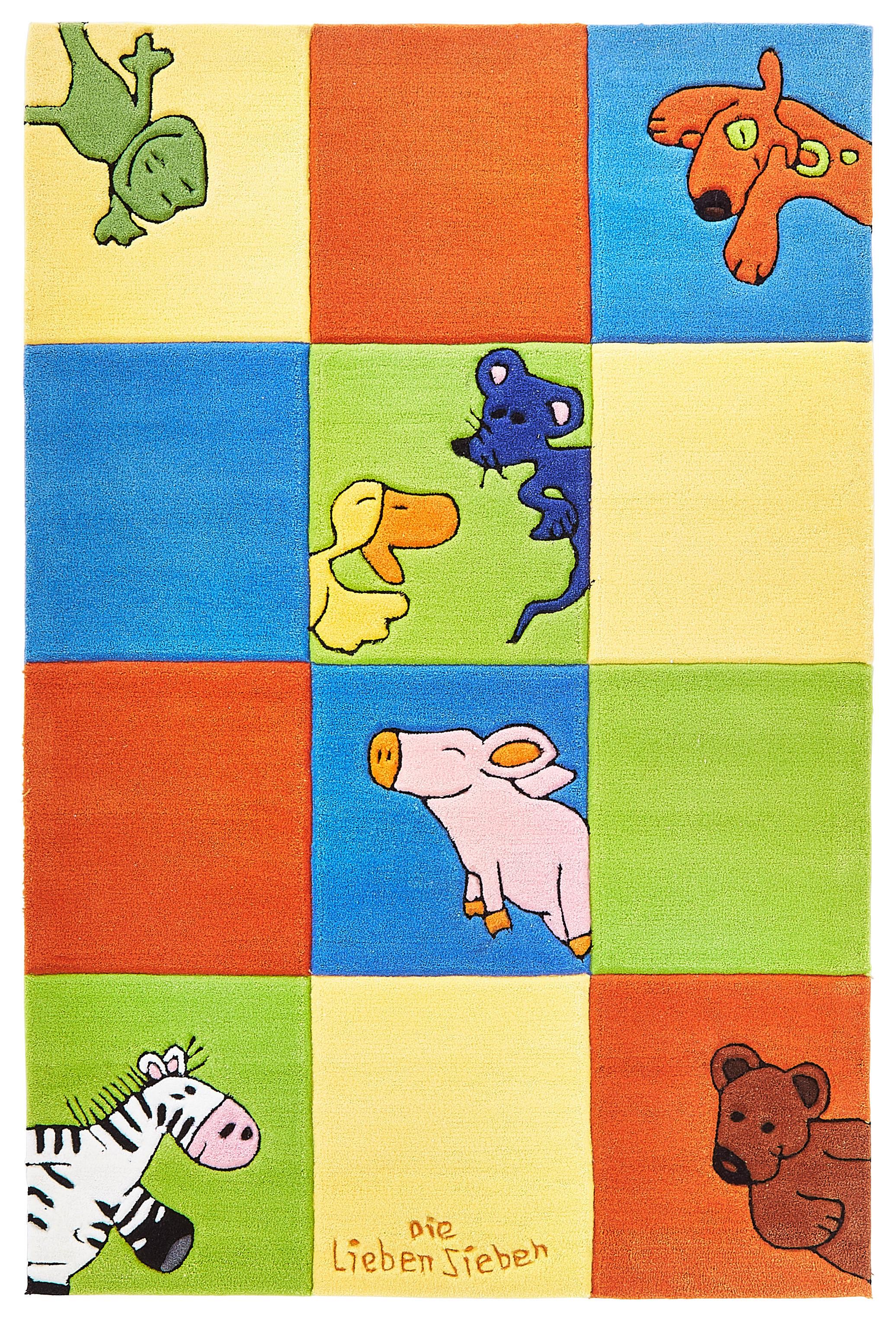 Kinderteppich Ls-2197 - Blau/Gelb, Trend, Textil (110/170cm)