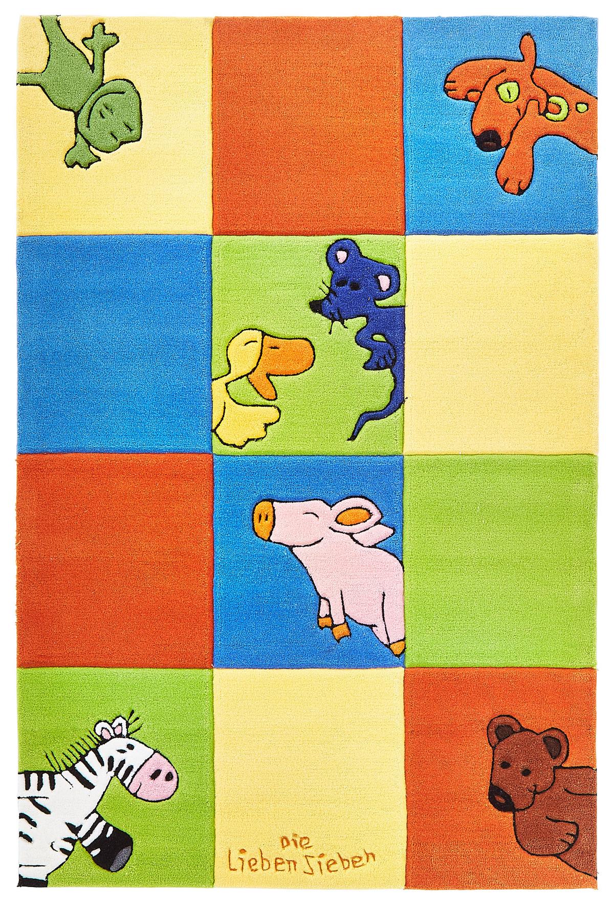 Kinderteppich Ls-2197 - Blau/Gelb, Trend, Textil (110/170cm)