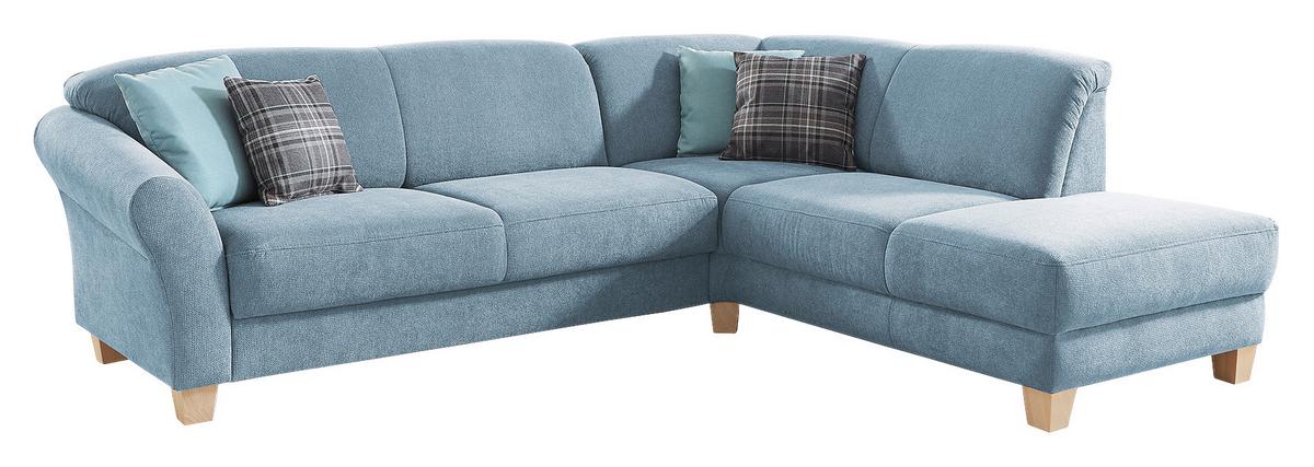 Ecksofa Gotland hellblau, 257x121 cm - Naturfarben/Hellblau, KONVENTIONELL, Textil (257/212cm) - Sit & More