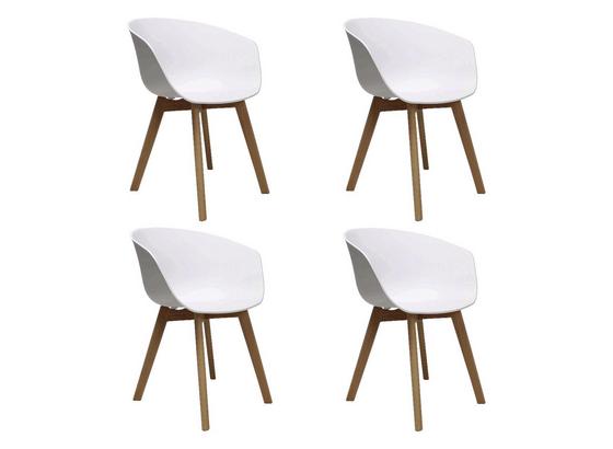 Stuhl-Set Noan 4-Er Set Weiß - Naturfarben/Weiß, MODERN, Holz/Kunststoff (60/78,5/44cm) - Livetastic Stuhl-Set Noan 4-Er Set Weiß - Naturfarben/Weiß, MODERN, Holz/Kunststoff (60/78,5/44cm) - Livetastic