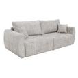 Schlafsofa Bali - Creme/Schwarz, MODERN, Holz/Textil (245/74-90/104cm) - Luca Bessoni