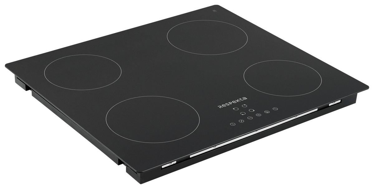 Induktionskochfeld Schwarz B: 59 cm - Schwarz, Basics, Glas (59/6/62cm) - Respekta
