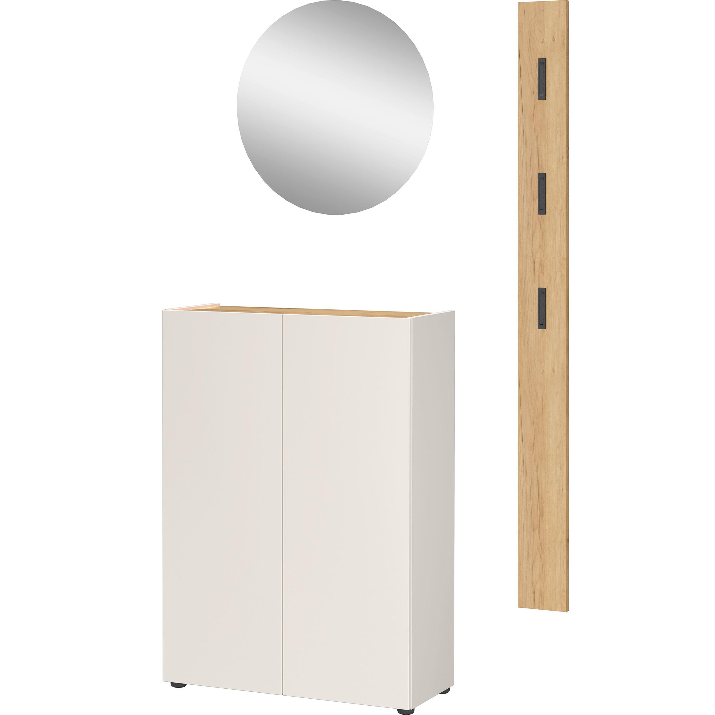 Garderobe Alviano Kaschmir/Eiche Dekor 3-Teilig