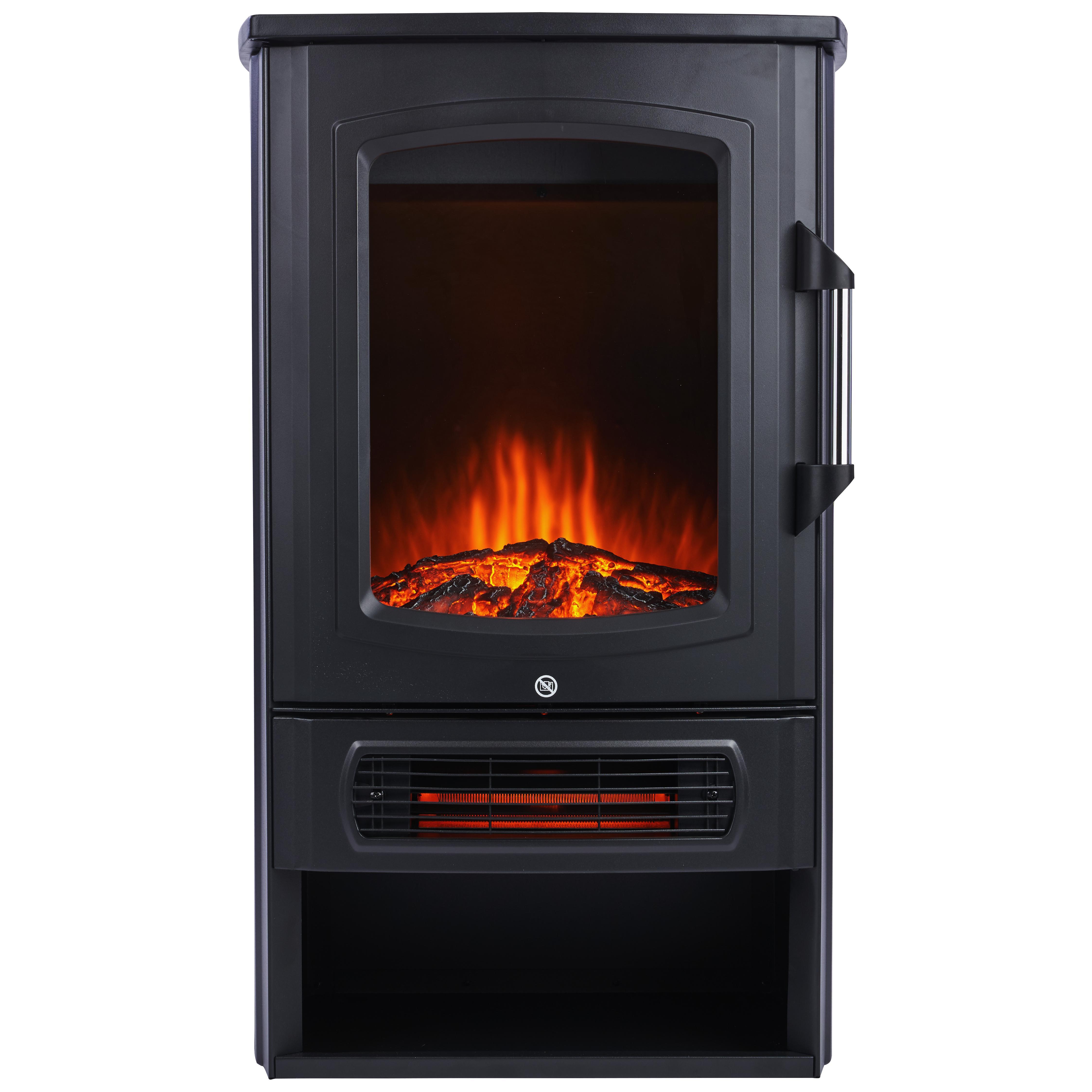 Freistehender Elektrokamin mit Flammeneffekt