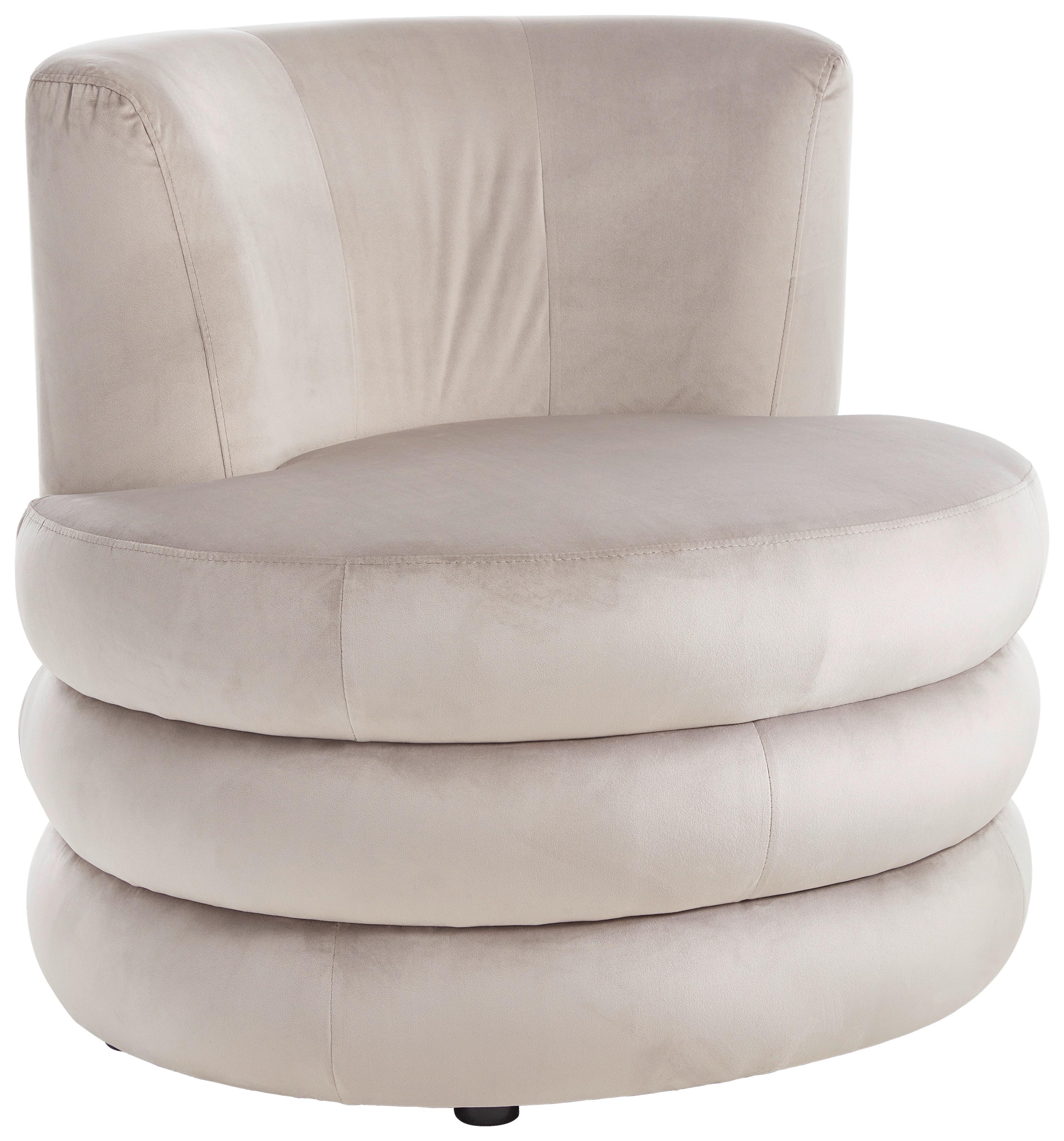 Designsessel Magari - Edelstahlfarben/Beige, Trend, Textil (90/82/85cm) - Livetastic