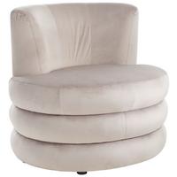 Designsessel Magari - Edelstahlfarben/Beige, Trend, Textil (90/82/85cm) - Livetastic