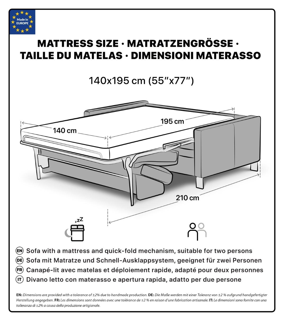 Schlafsofa Pafos Grau Lederlook, Rindsleder B: 203cm - Grau, Design, Leder/Textil (203/77-98/103cm) - MID.YOU
