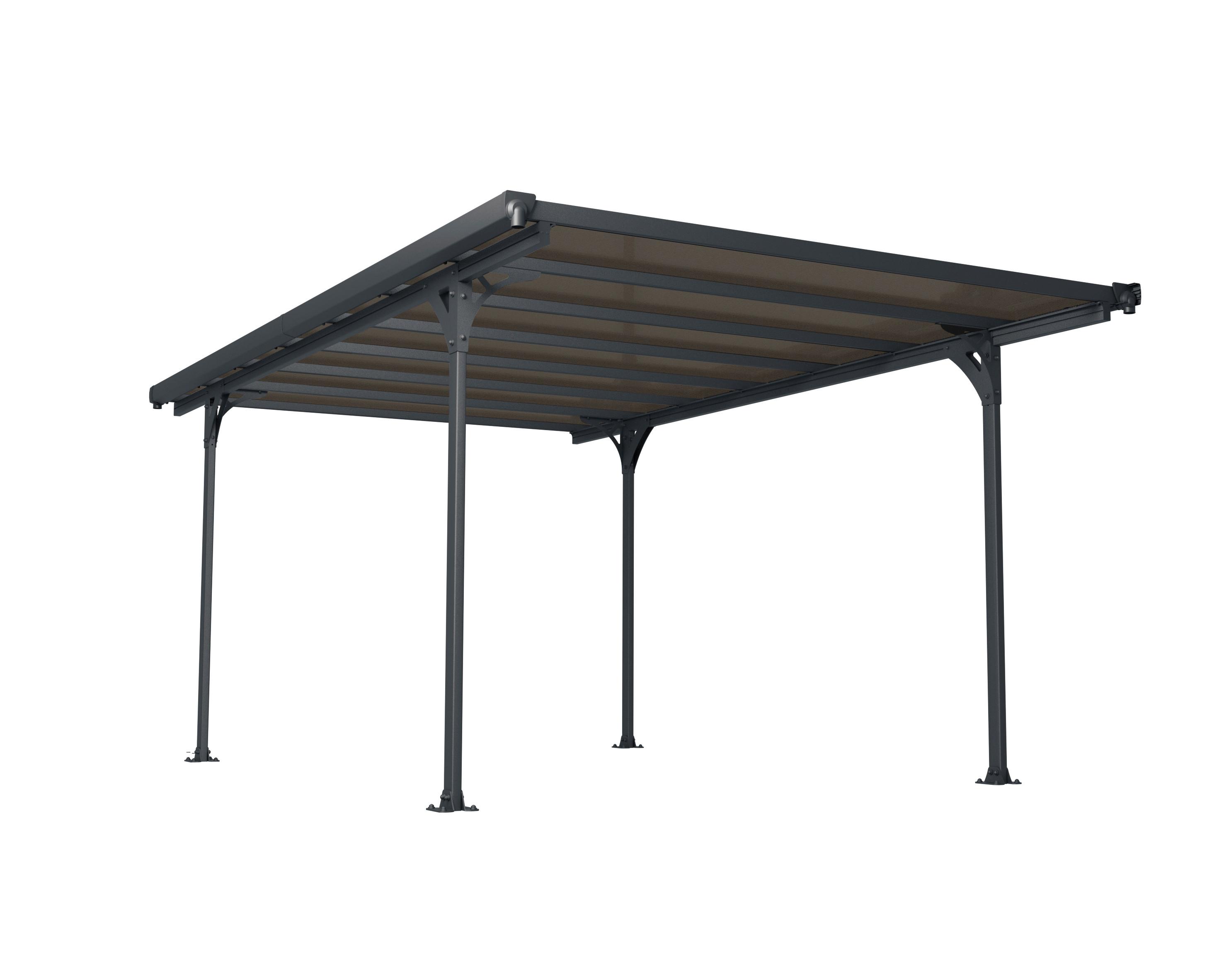 Carport Carport Verona - Anthrazit/Bronzefarben, Basics, Kunststoff/Metall (218/297/500cm)