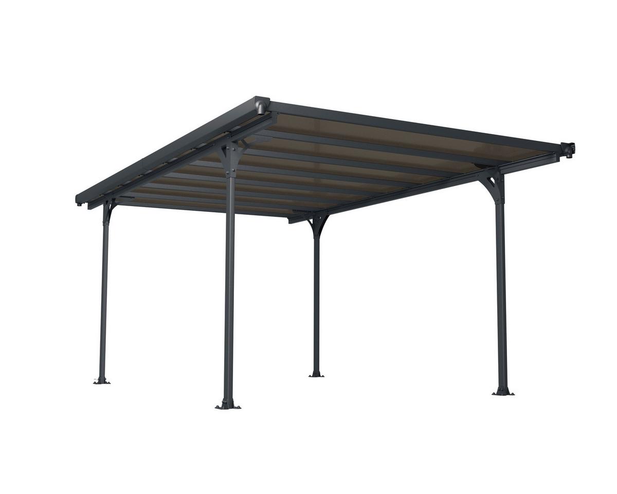 Carport Carport Verona - Anthrazit/Bronzefarben, Basics, Kunststoff/Metall (218/297/500cm)