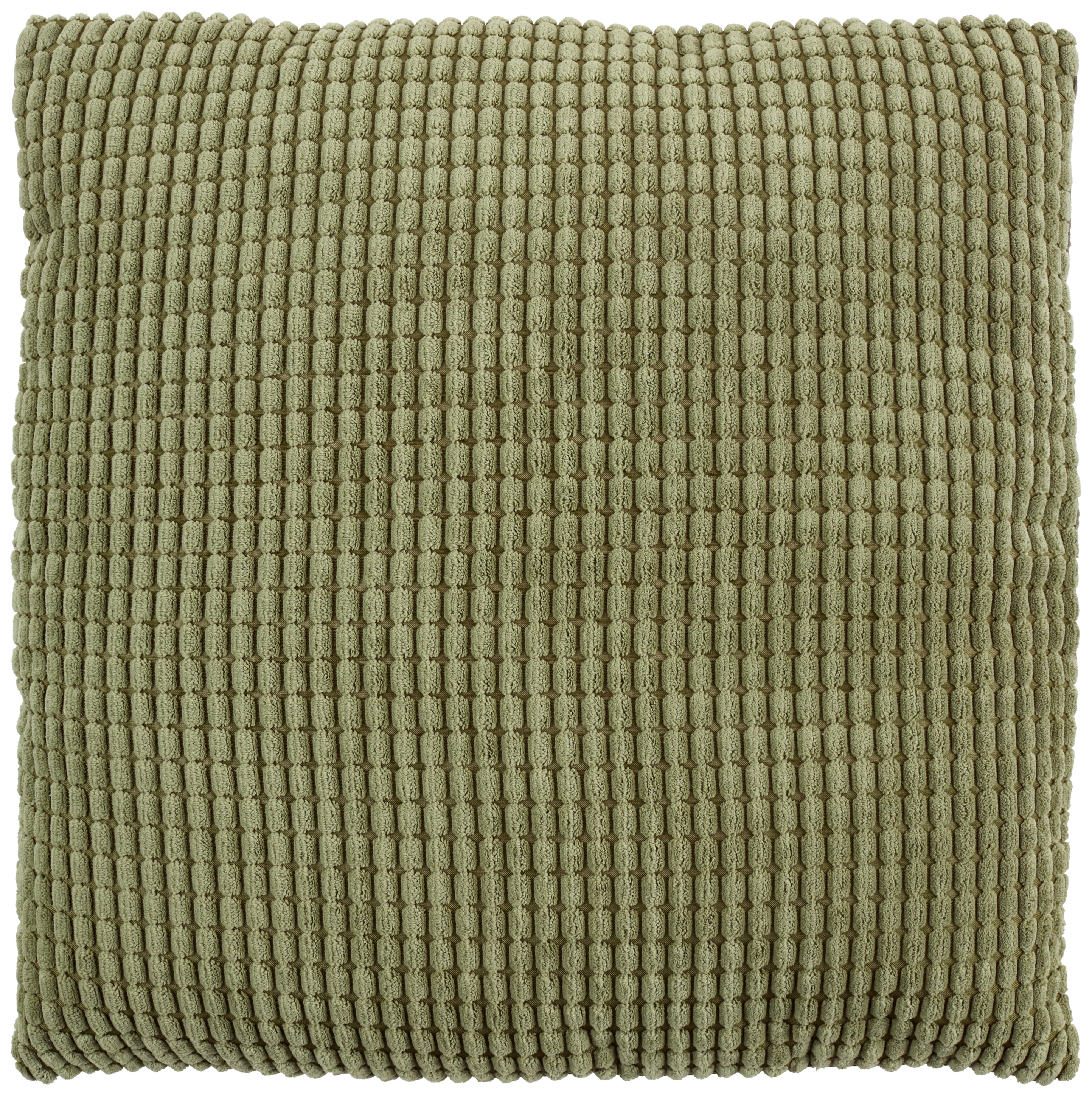 Zierkissen Halina 45x45 Cm Fleece Olivgrün Mit Zipp