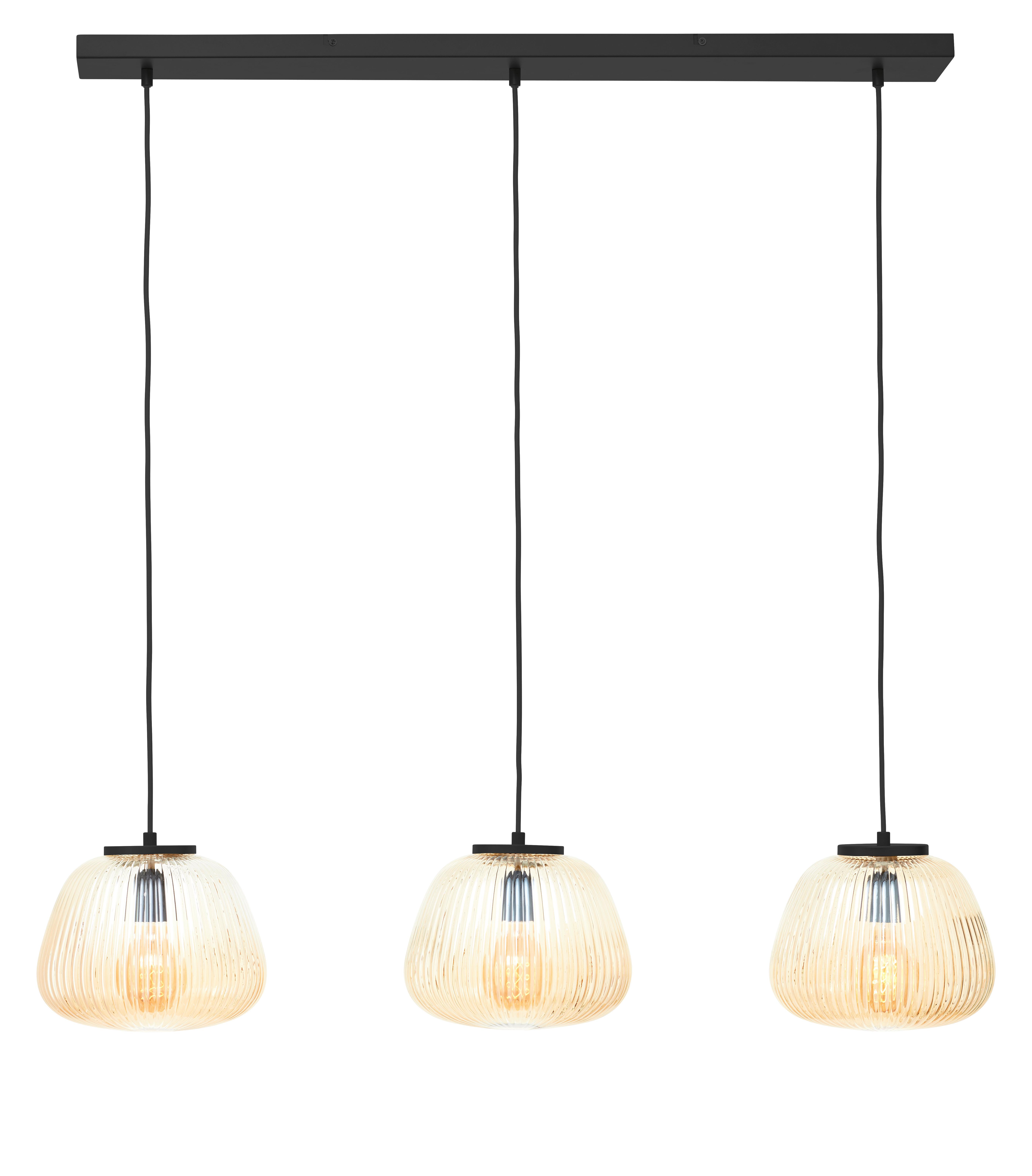 Hängeleuchte 80109/86 Kaizen - Bernsteinfarben, Basics, Glas/Metall (95/25/150cm) - Brilliant