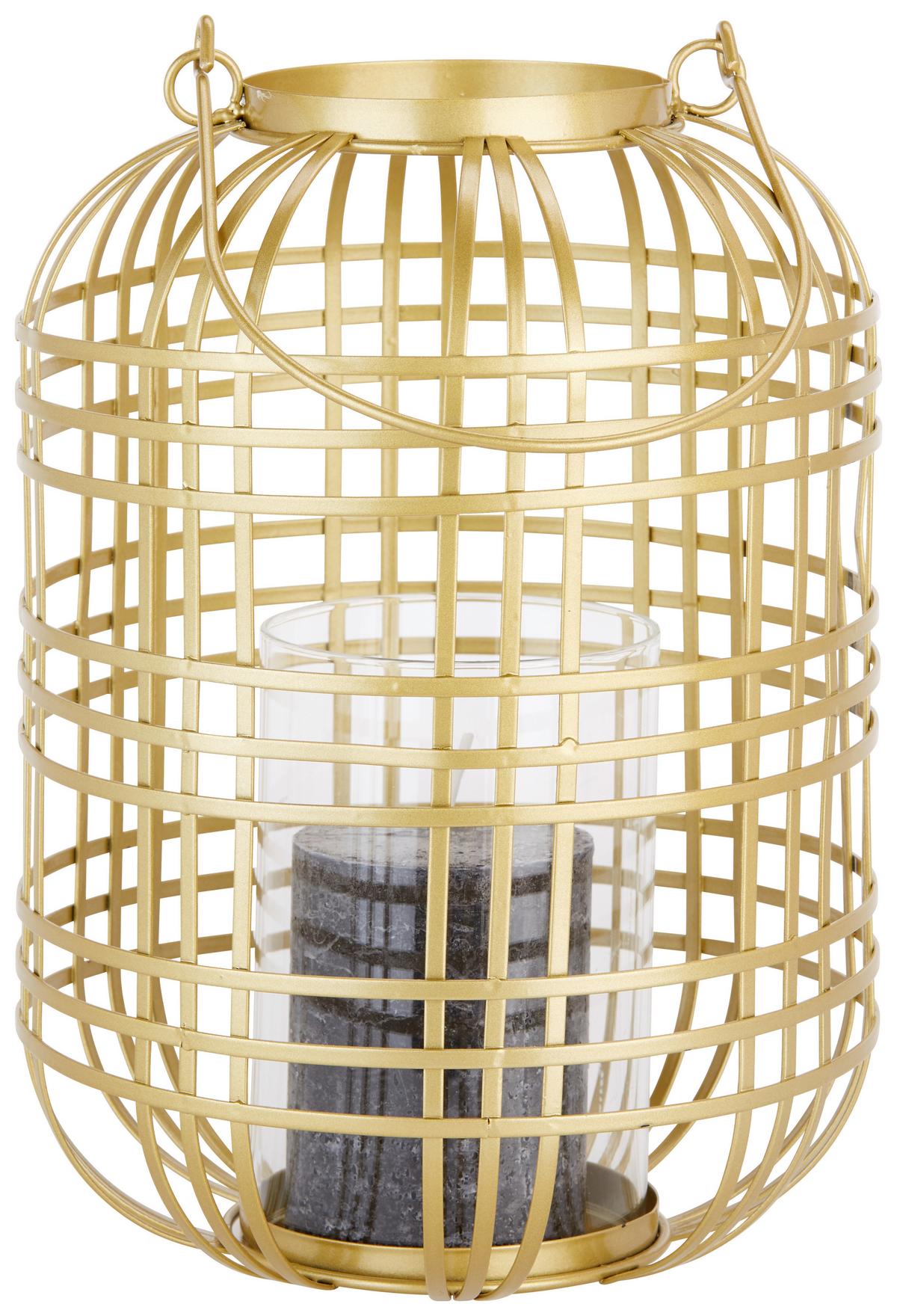 LUCERNA DIANA - čiré/barvy zlata, kov/sklo (19/27cm) - Modern Living