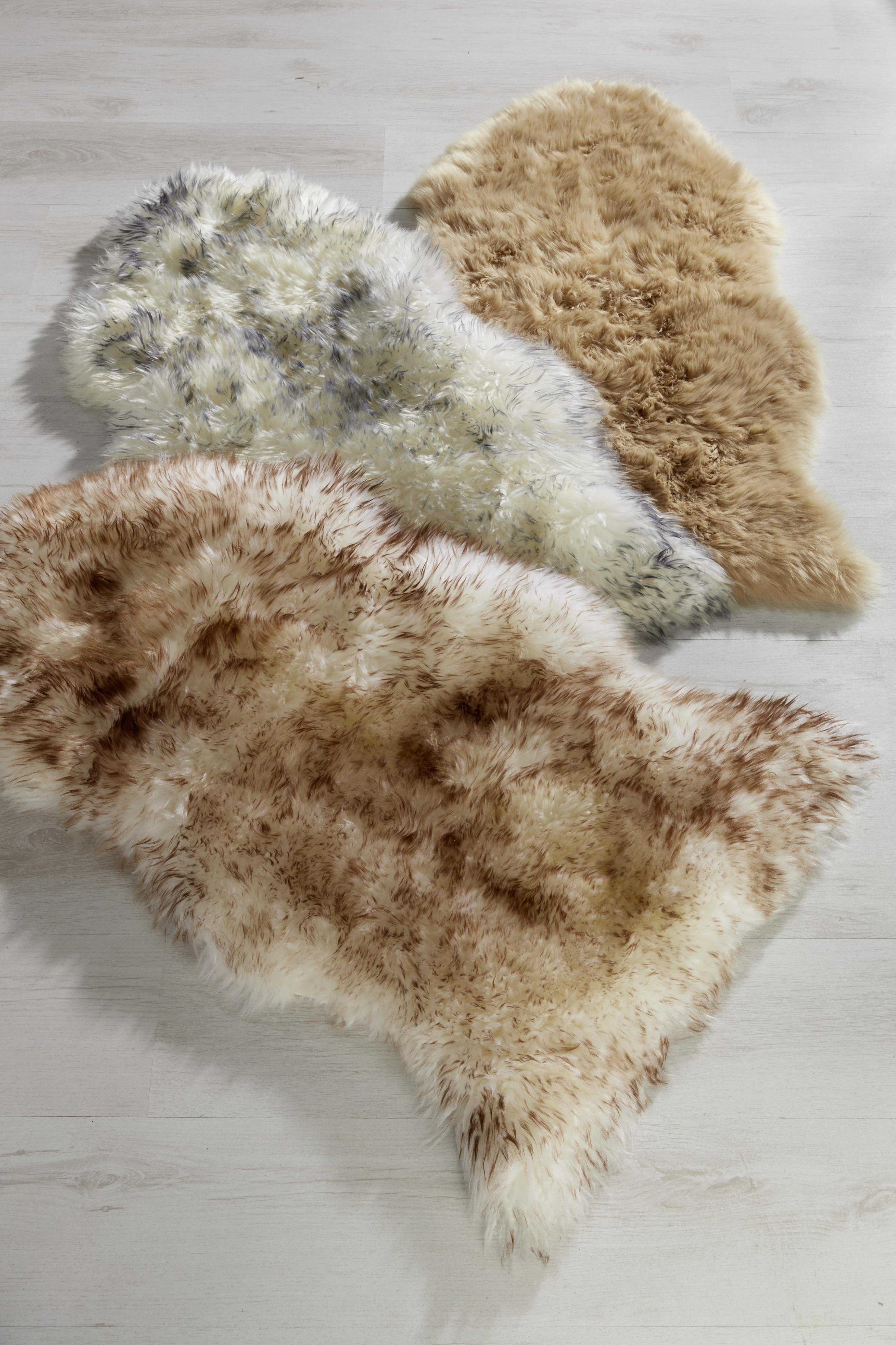 OVČÍ KOŽEŠINA Lea, 60/90cm, zlatohnědá - barvy zlata, textil (60/90cm) - Modern Living